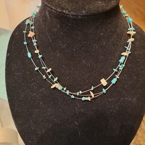 Turquoise and stone necklace